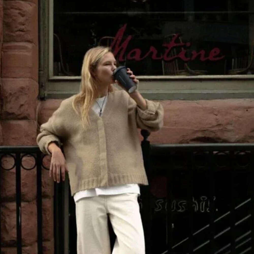 James Street Co Wool Set Leon Pants Oversized Cardigan L NEW